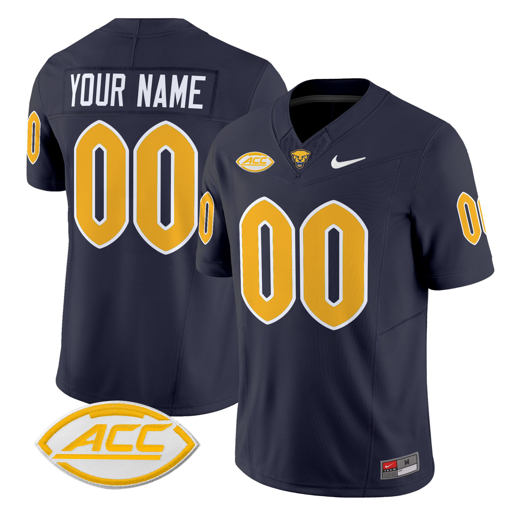 Men Pittsburgh Panthers Black Nike 2024 Vapor Limited Custom NCAA Jersey style 1